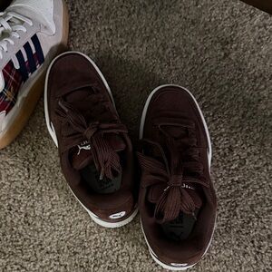 Puma Chocolate Brown Sneakers with White Accents